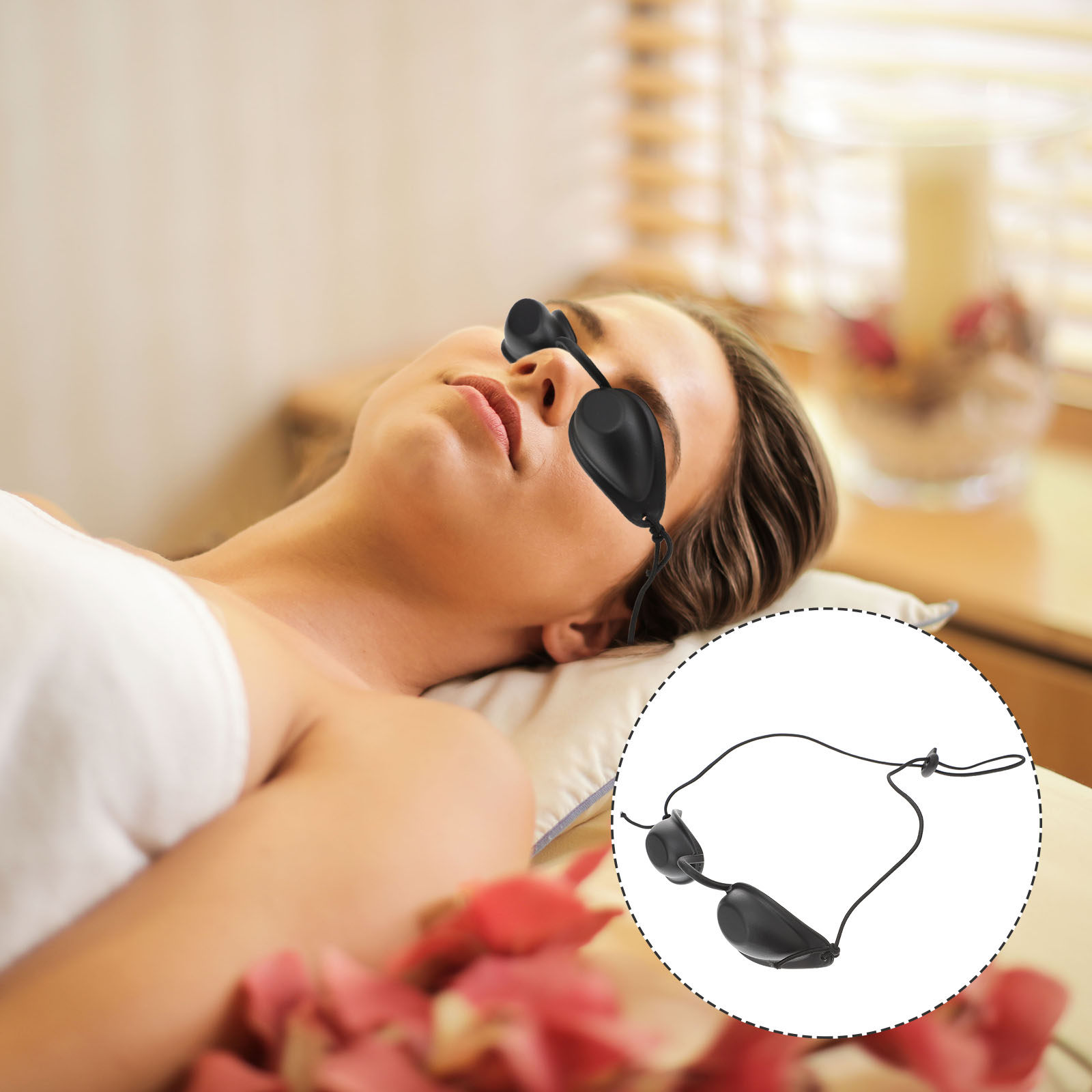 Light Therapy Glasses - Occhiali di Sicurezza, Benda per Occhi,
