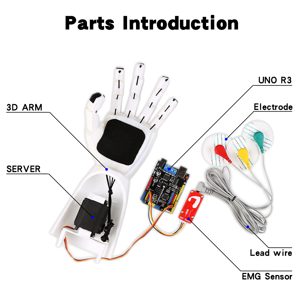 Braccio robotico con sensore E - Muscle Sensor Emg recensione e prezzo