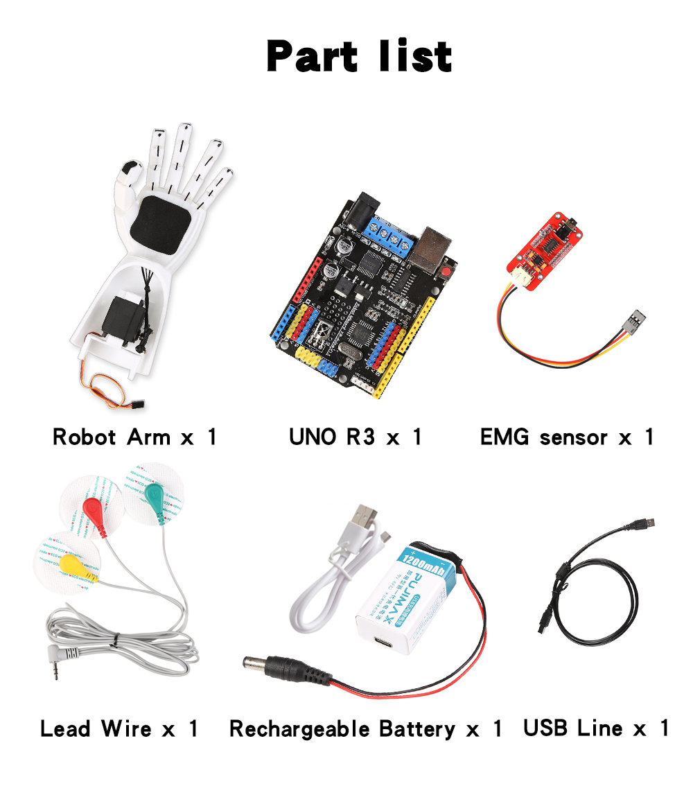 Braccio robotico con sensore E - Muscle Sensor Emg recensione e prezzo